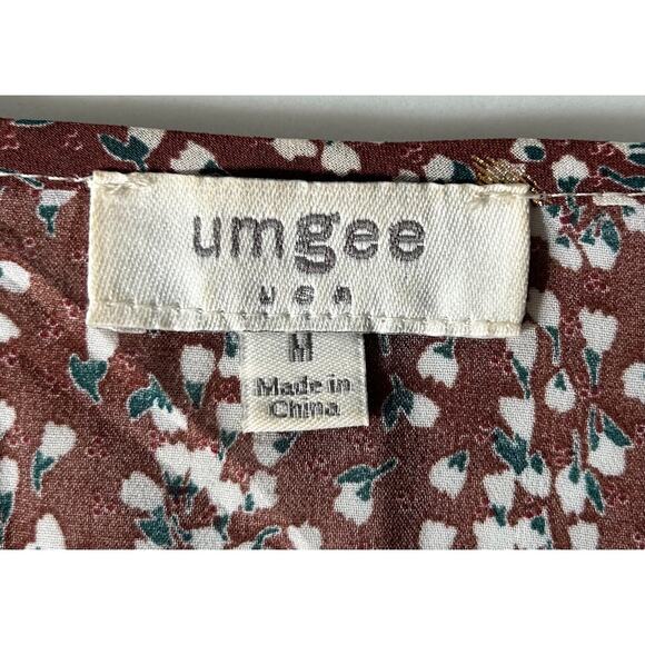 Umgee Women’s Size Medium Floral Mixed Pattern High Low Maxi‎ Dress - Picture 7 of 8